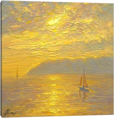 Sea XLII Canvas Art Print - Yellow Art