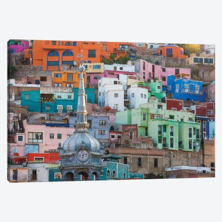 Vibrantly Colored Architecture, Guanajuato, Mexico Canvas Print #DPA4} by Don Paulson Canvas Wall Art