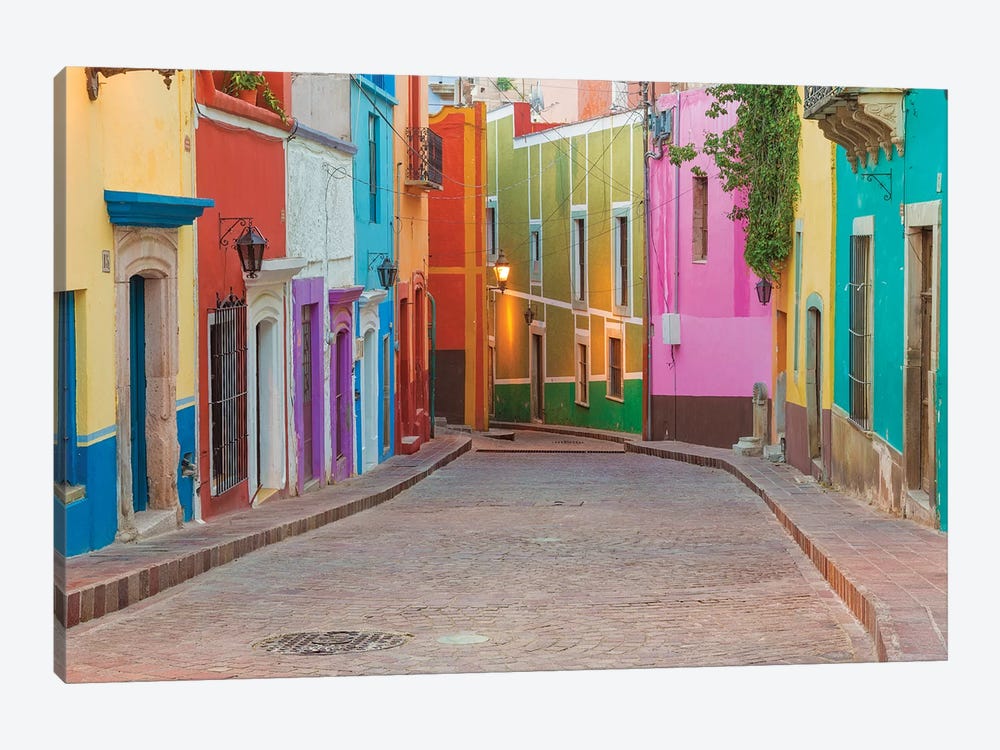 Colorful Streetscape, Guanajuato, Mexico by Don Paulson 1-piece Canvas Art Print