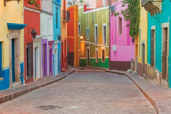 Latin Décor: Colorful Streetscape, Guanajuato, Mexico by Don Paulson