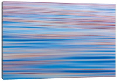 Abstract Water Ripples At Sunset, Alaska, USA Canvas Art Print
