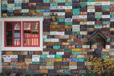 License Plate Residence, Crested Butte, Gunnison County, Colorado, USA by Don Paulson art print