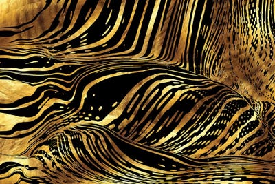 Liquid Pouring Gold by Daphne Horev canvas print