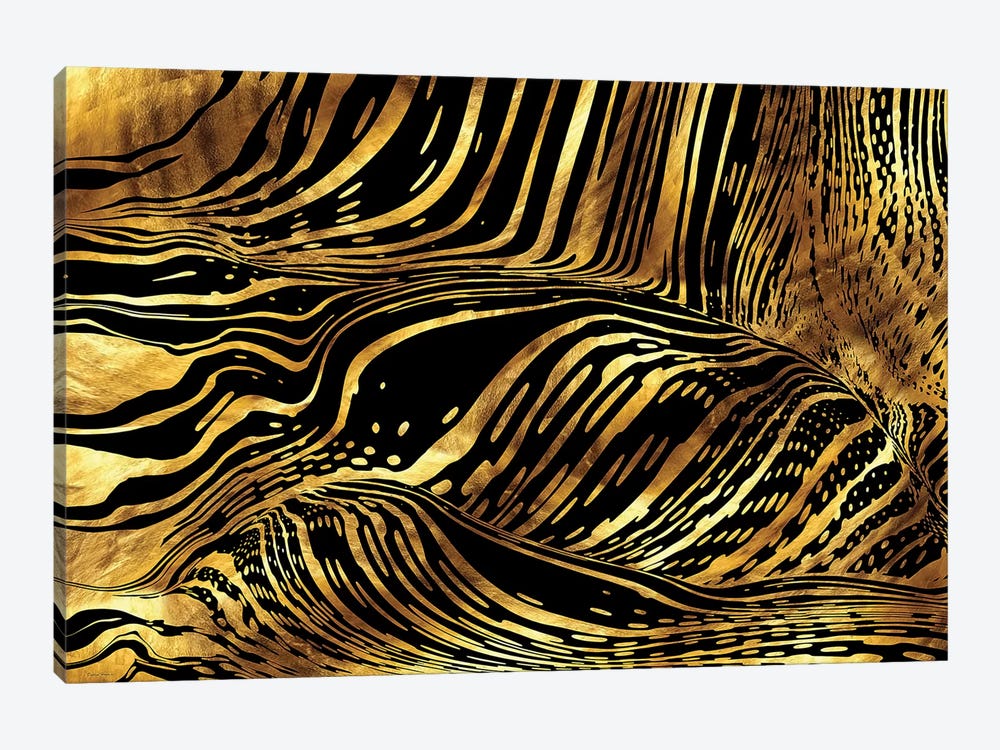 Liquid Pouring Gold by Daphne Horev 1-piece Art Print