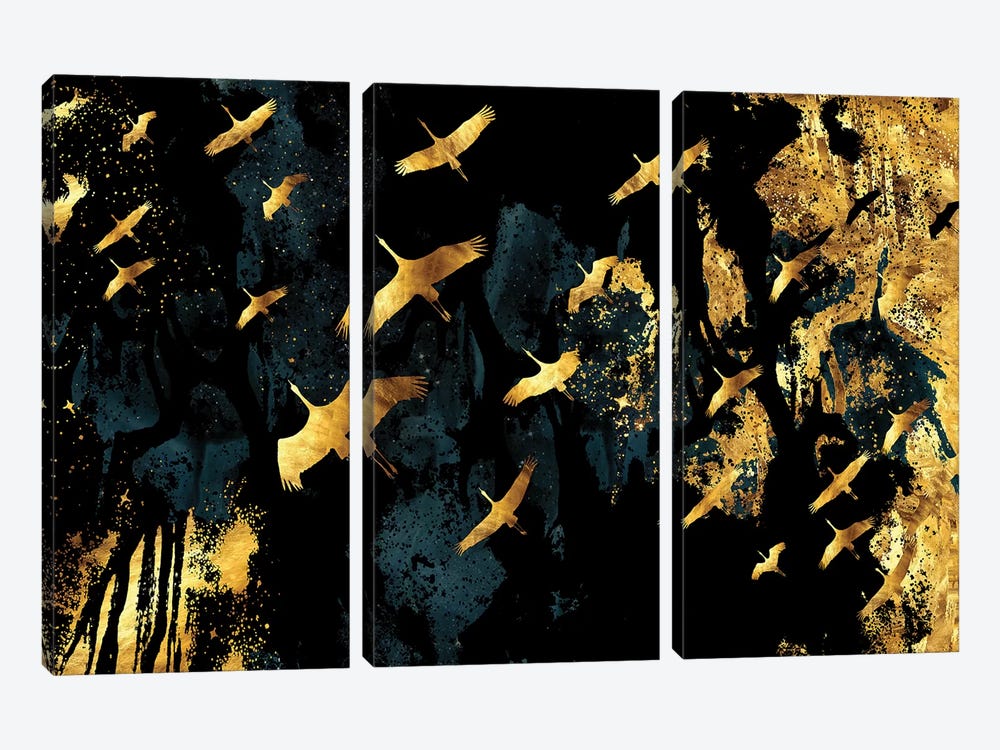Magical Passes Over Forestry Abyss by Daphne Horev 3-piece Art Print