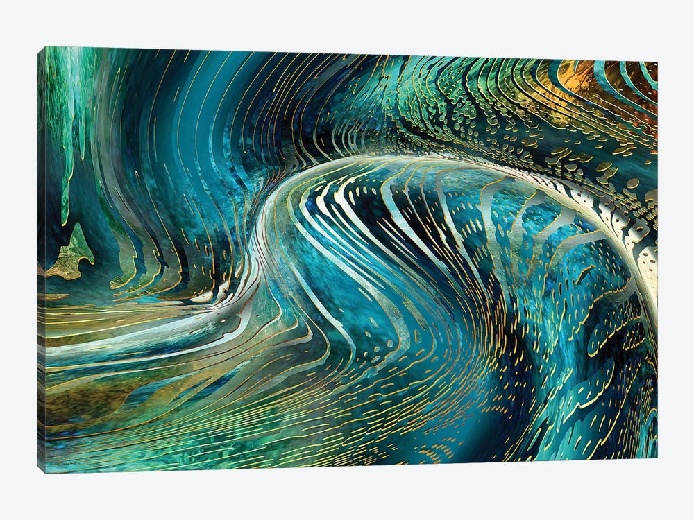 Underwater Wave by Daphne Horev 1-piece Canvas Art Print