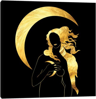 Full Moon Canvas Art Print - The Birth of Venus Reimagined