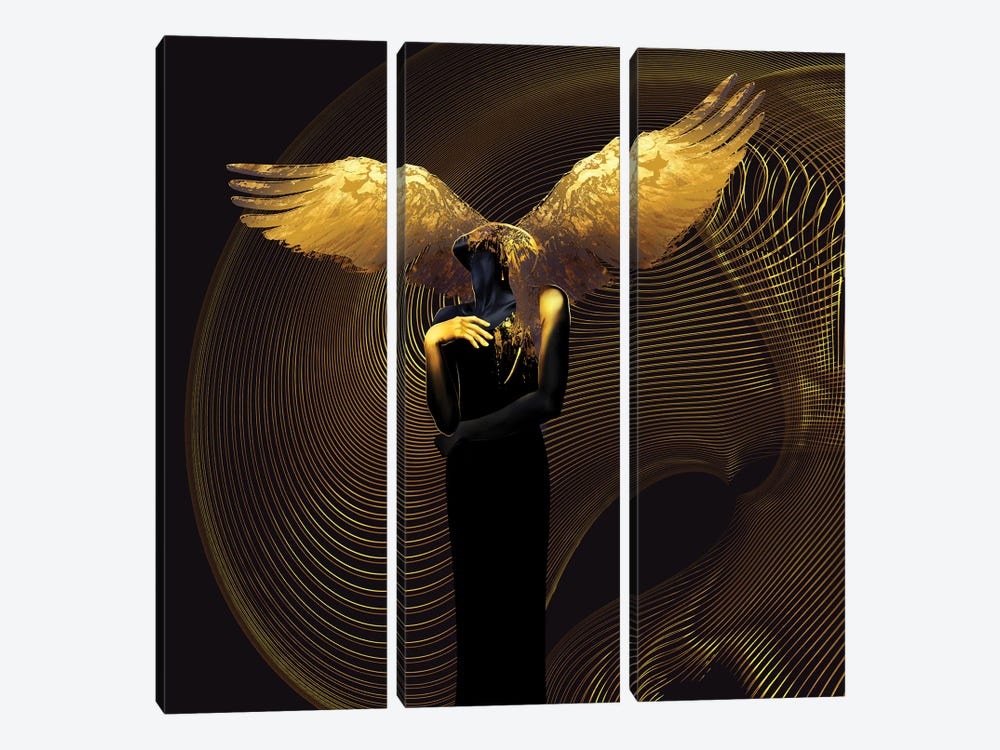 Hypno's Wings by Daphne Horev 3-piece Canvas Art Print