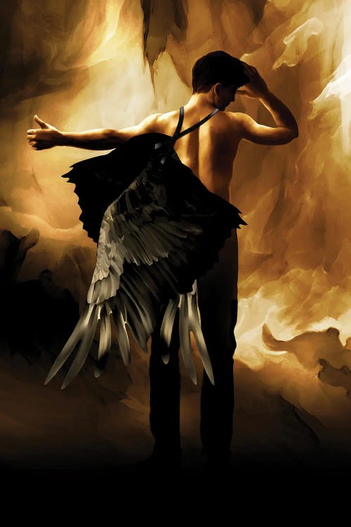Hitchhiking Angel by Daphne Horev wall art