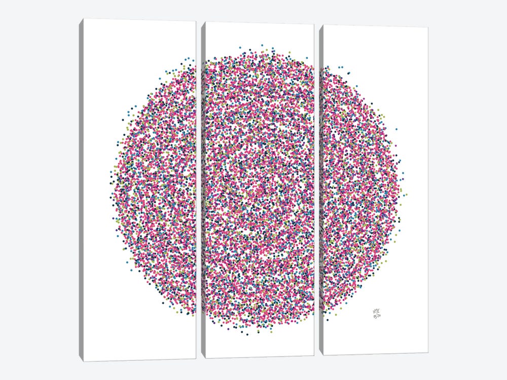 Dotted Circle X by Daphné Essiet 3-piece Art Print