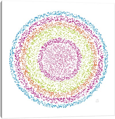 Dotted Circle I Canvas Art Print - Black Joy
