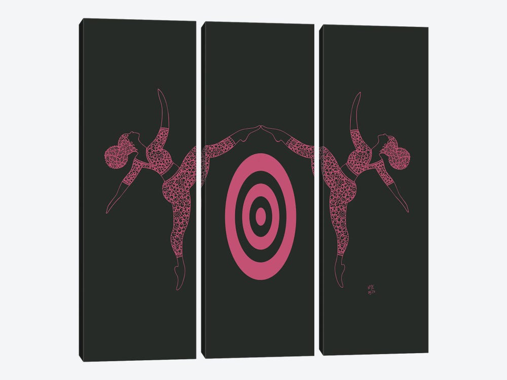 Put Your Best Foot Forward (Pink) by Daphné Essiet 3-piece Art Print