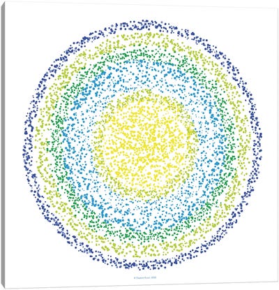 Dotted Circle II Canvas Art Print - Mandala Art
