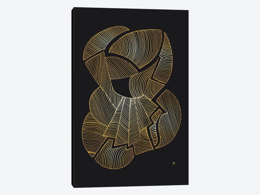 Elated Strokes 307 by Daphné Essiet 1-piece Canvas Wall Art