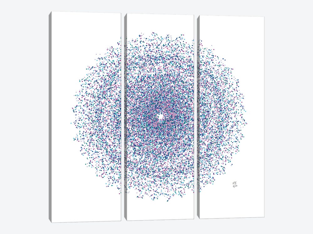 Dotted Circle III by Daphné Essiet 3-piece Canvas Art Print