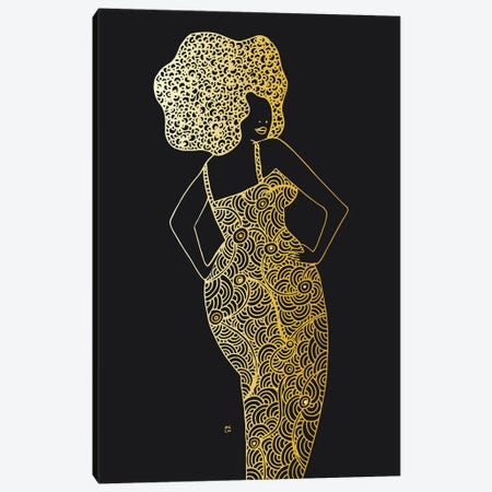 Lady Looking Back Canvas Print #DPN45} by Daphné Essiet Art Print