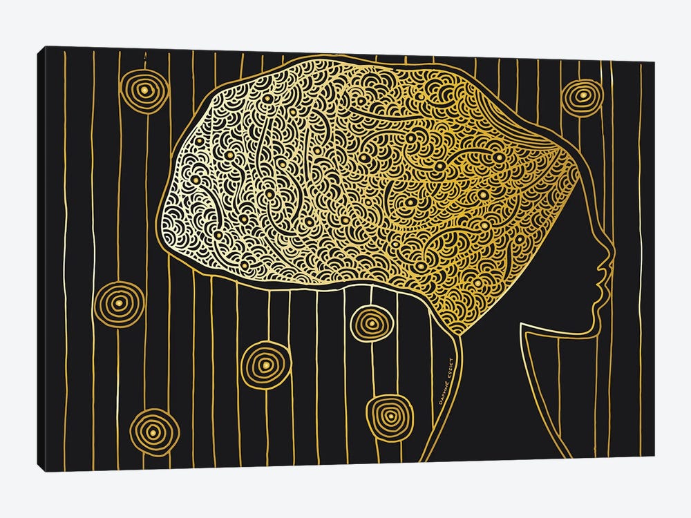 Lady With Turban Profile by Daphné Essiet 1-piece Canvas Art Print