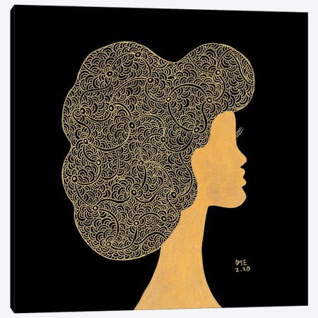Lovely Curls Canvas Print #DPN63} by Daphné Essiet Canvas Art