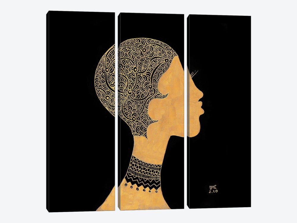 Retro Lady II by Daphné Essiet 3-piece Canvas Wall Art