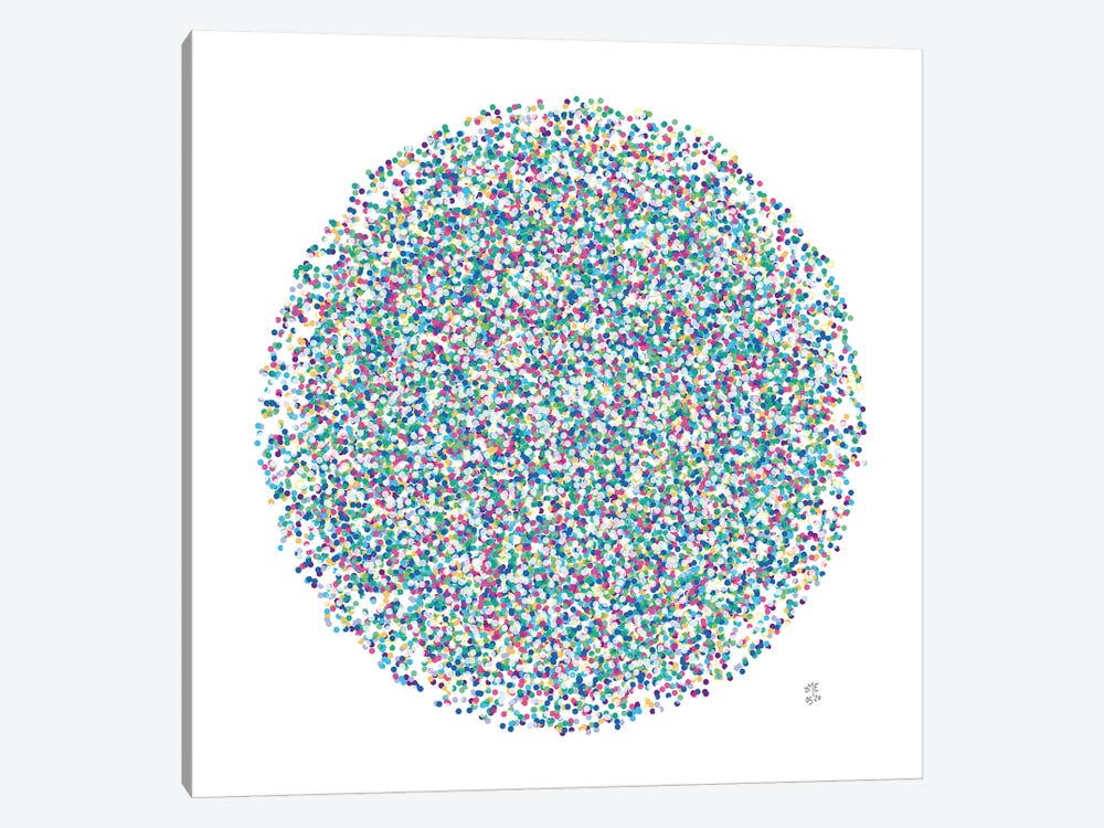 Dotted Circle VI by Daphné Essiet 1-piece Canvas Wall Art