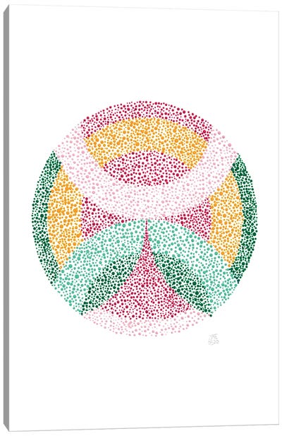 Dotted Circle XIII Canvas Art Print - Meditative & Methodical Abstracts