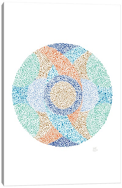 Dotted Circle XIV Canvas Art Print - Mandala Art