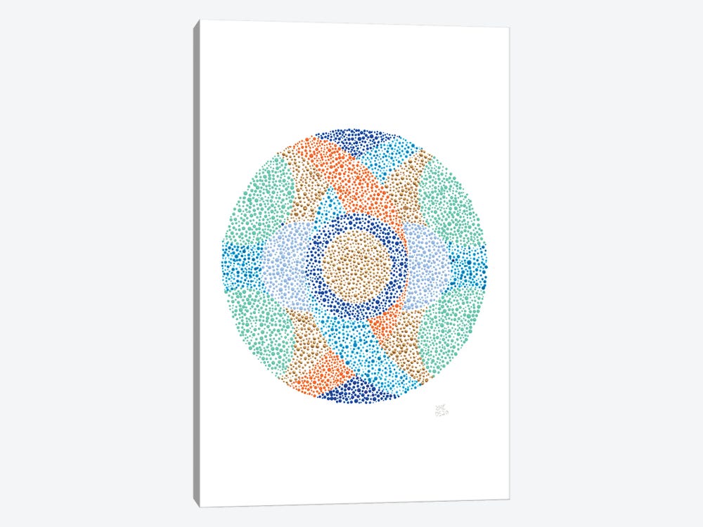 Dotted Circle XIV by Daphné Essiet 1-piece Canvas Print