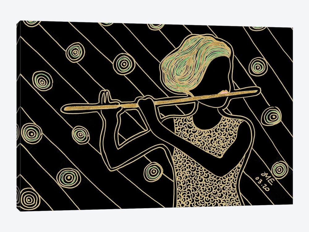 The Flutist by Daphné Essiet 1-piece Canvas Wall Art