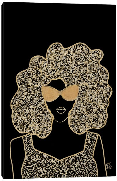 Girl With Glasses Canvas Art Print - Artists Like Klimt