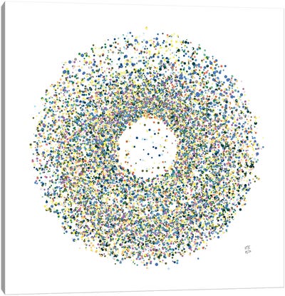 Dotted Circle VIII Canvas Art Print - Meditative & Methodical Abstracts