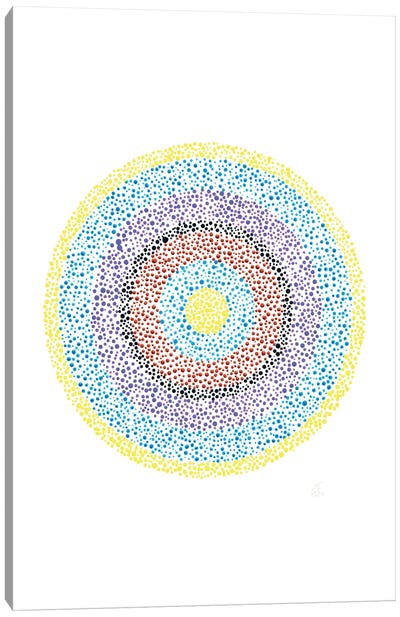 Dotted Circle XVIII Canvas Art Print - Meditative & Methodical Abstracts