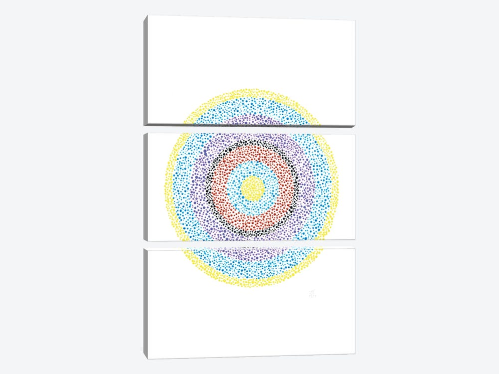 Dotted Circle XVIII by Daphné Essiet 3-piece Canvas Print