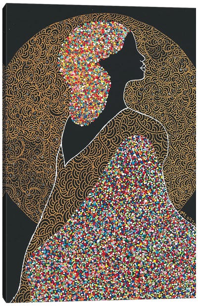 Comoro Girl Canvas Art Print - All Things Klimt