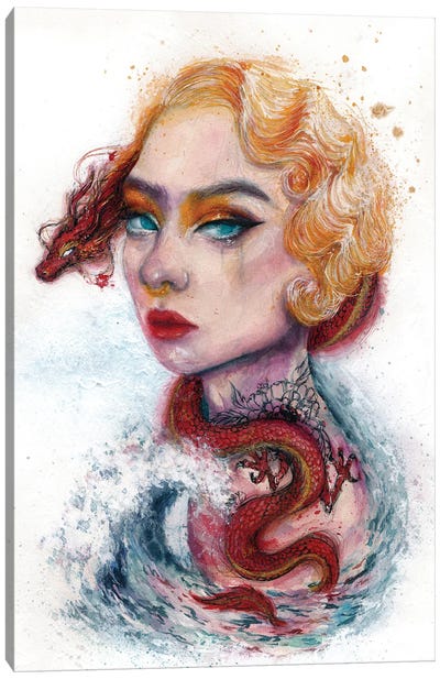 The Red Dragon Canvas Art Print - Doriana Popa