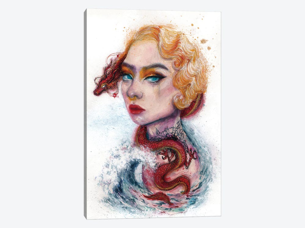 The Red Dragon by Doriana Popa 1-piece Canvas Artwork