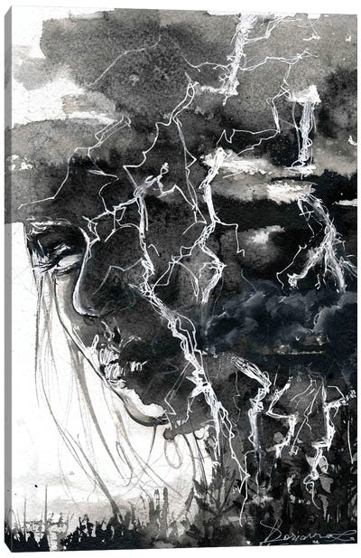 Thunder Canvas Art Print - Lightning