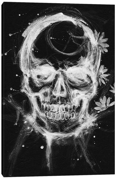 White Skull Canvas Art Print - Doriana Popa