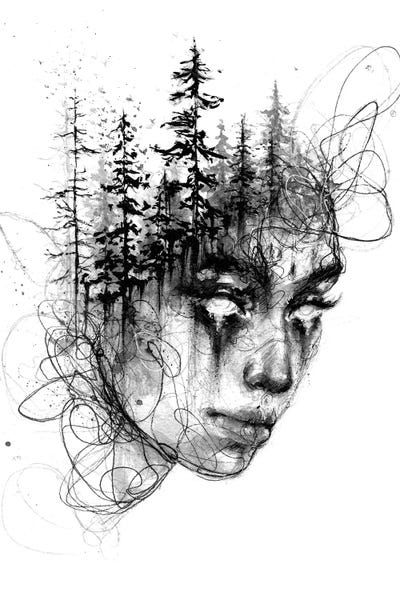 Black & White Florals: Wild by Doriana Popa