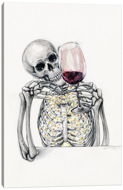 Wine O'clock Canvas Art Print - Doriana Popa