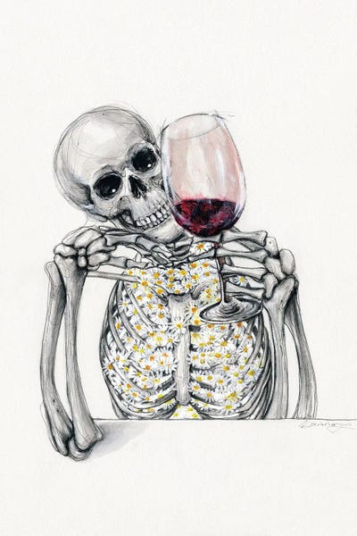 Skeletons: Wine O'clock by Doriana Popa