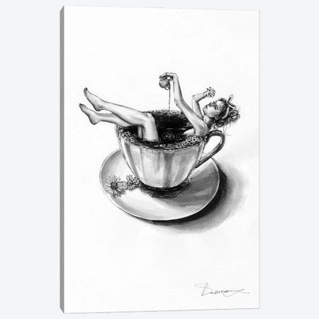 Coffee Lover Canvas Print #DPP134} by Doriana Popa Canvas Art Print