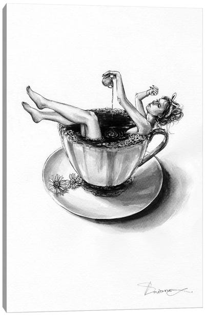 Coffee Lover Canvas Art Print - Doriana Popa