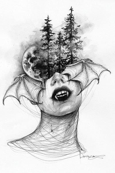 Pine Trees: Bat by Doriana Popa