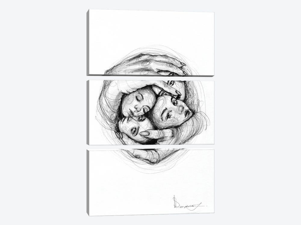 Nest by Doriana Popa 3-piece Canvas Art Print