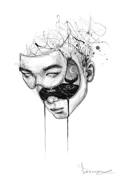 Black & White Drawings & Illustrations: Soul by Doriana Popa