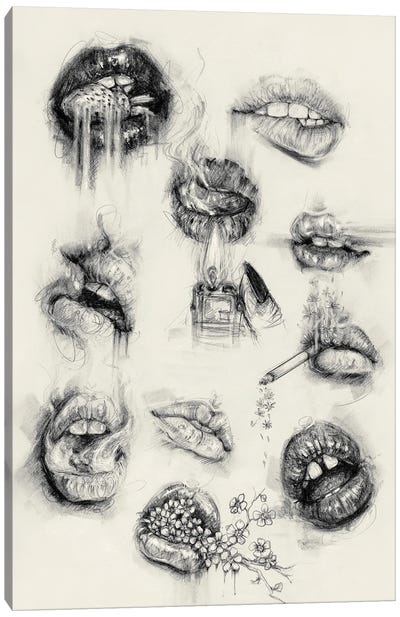 Lips Canvas Art Print - Doriana Popa