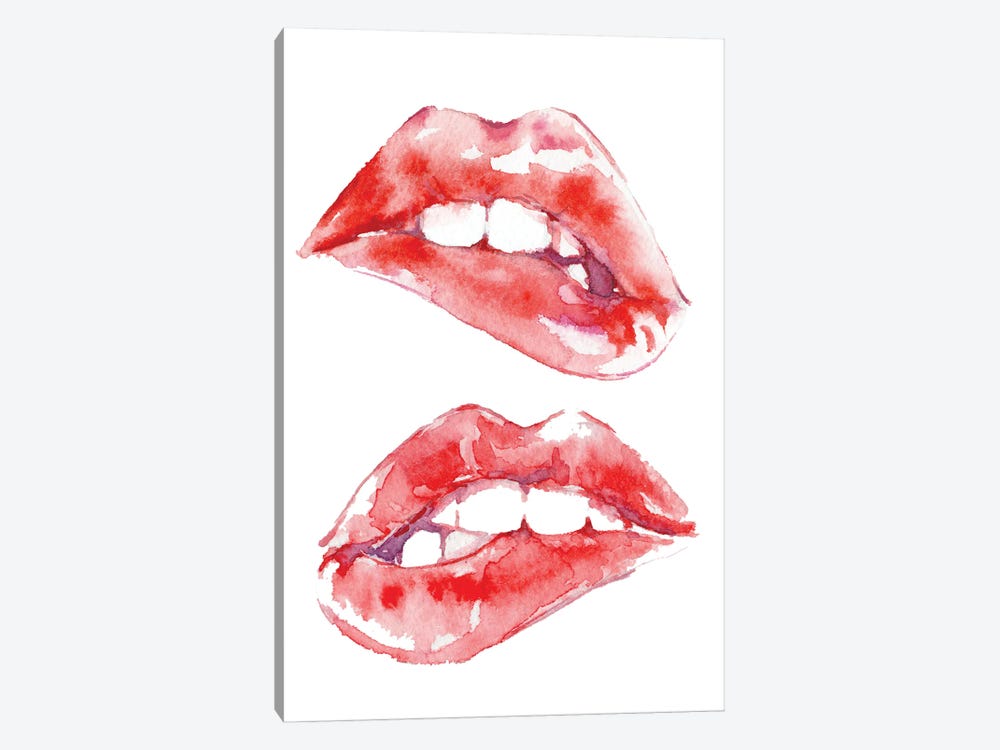 Biting Lips by Doriana Popa 1-piece Art Print