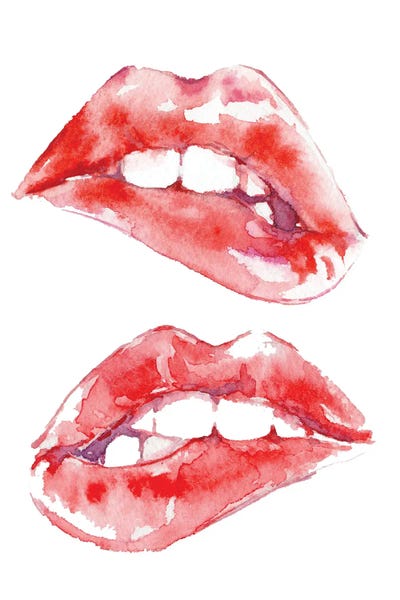 Lips: Biting Lips by Doriana Popa