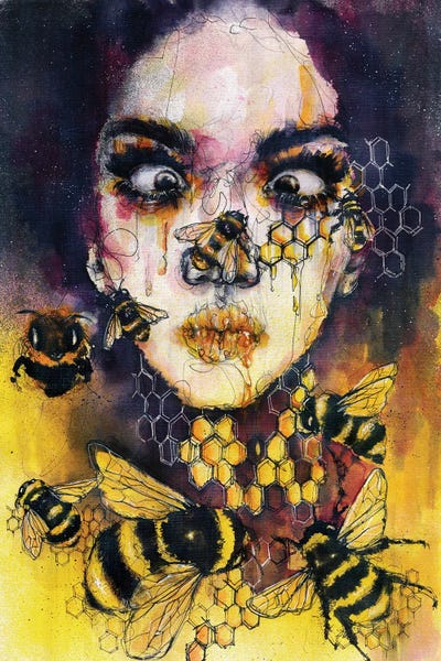Bee Weird by Doriana Popa framed canvas print