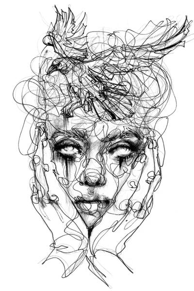 Black & White Drawings & Illustrations: Catch by Doriana Popa